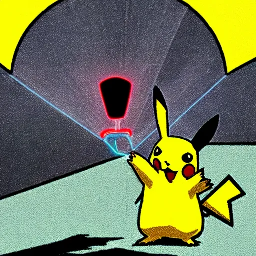Image similar to pikachu getting radiation sickness from cosmic rays