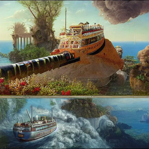 Image similar to paint surrealist 🚢, ferdinand knab, high definition and detailed 4 k