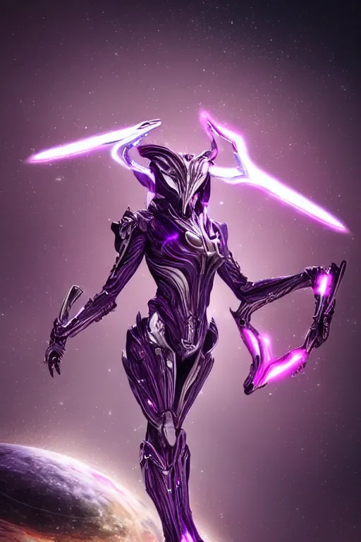 Image similar to galactic hyperdetailed elegant beautiful stunning giantess valkyr warframe goddess paw shot, sharp spines, sharp metal ears, smooth purple eyes, smooth fuschia skin, silver armor, bigger than galaxy, epic proportions, epic scale, epic size, warframe fanart, destiny, furry, dragon art, goddess art, giantess art, furaffinity, octane render