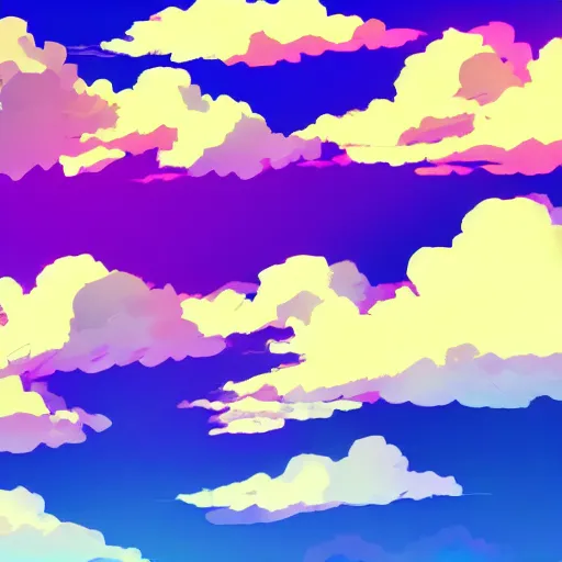 Prompt: cool sky anime background colors