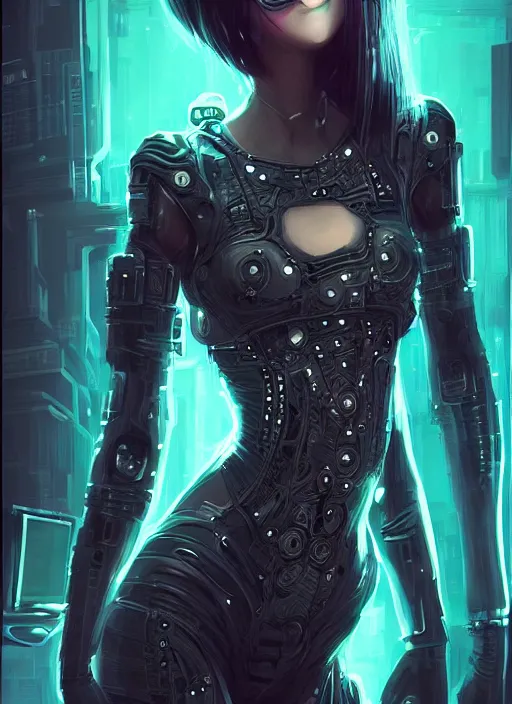 Image similar to teen elf, cyberpunk hacker, black hair, gorgeous, amazing, elegant, intricate, highly detailed, digital painting, artstation, concept art, sharp focus, illustration, art by ross tran