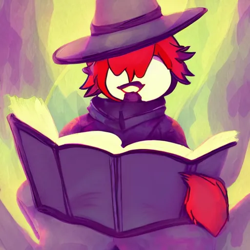 Image similar to niko oneshot reading a book, digital art #OneshotGame