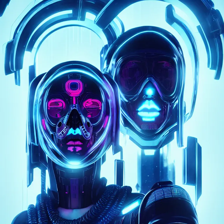 Image similar to futuristic cyberpunk princess in skull mask symmetrical artwork by Tooth Wu and wlop and beeple. octane render, trending on artstation, greg rutkowski very coherent symmetrical artwork. cinematic, hyper realism, high detail, octane render, 8k