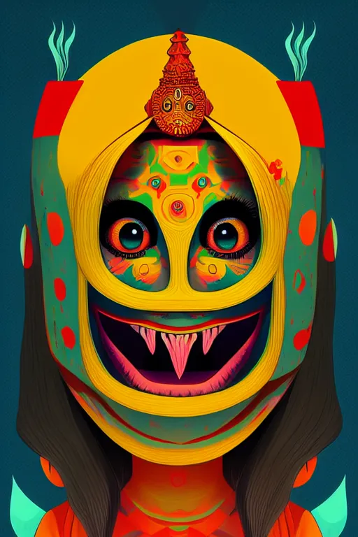 Prompt: kuntilanak, pop art, symmetrical, high details, digital painting, concept art, smooth, sharp focus, illustration, intecrate details, art by arstation and mimmo rottela, pixels art by paul robertson