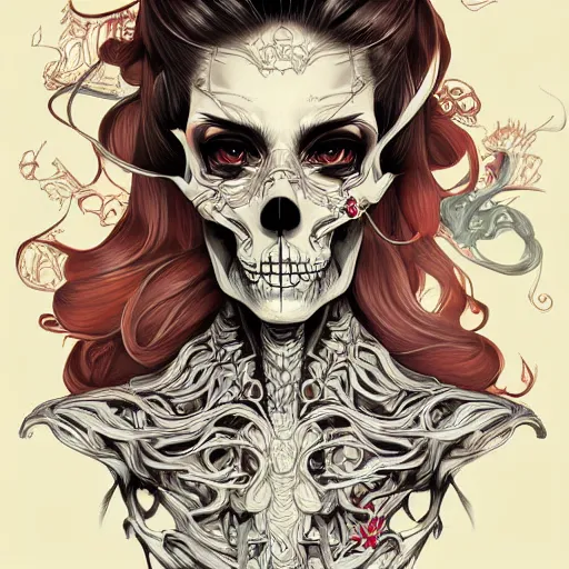 anime manga skull portrait young woman skeleton, | Stable Diffusion |  OpenArt