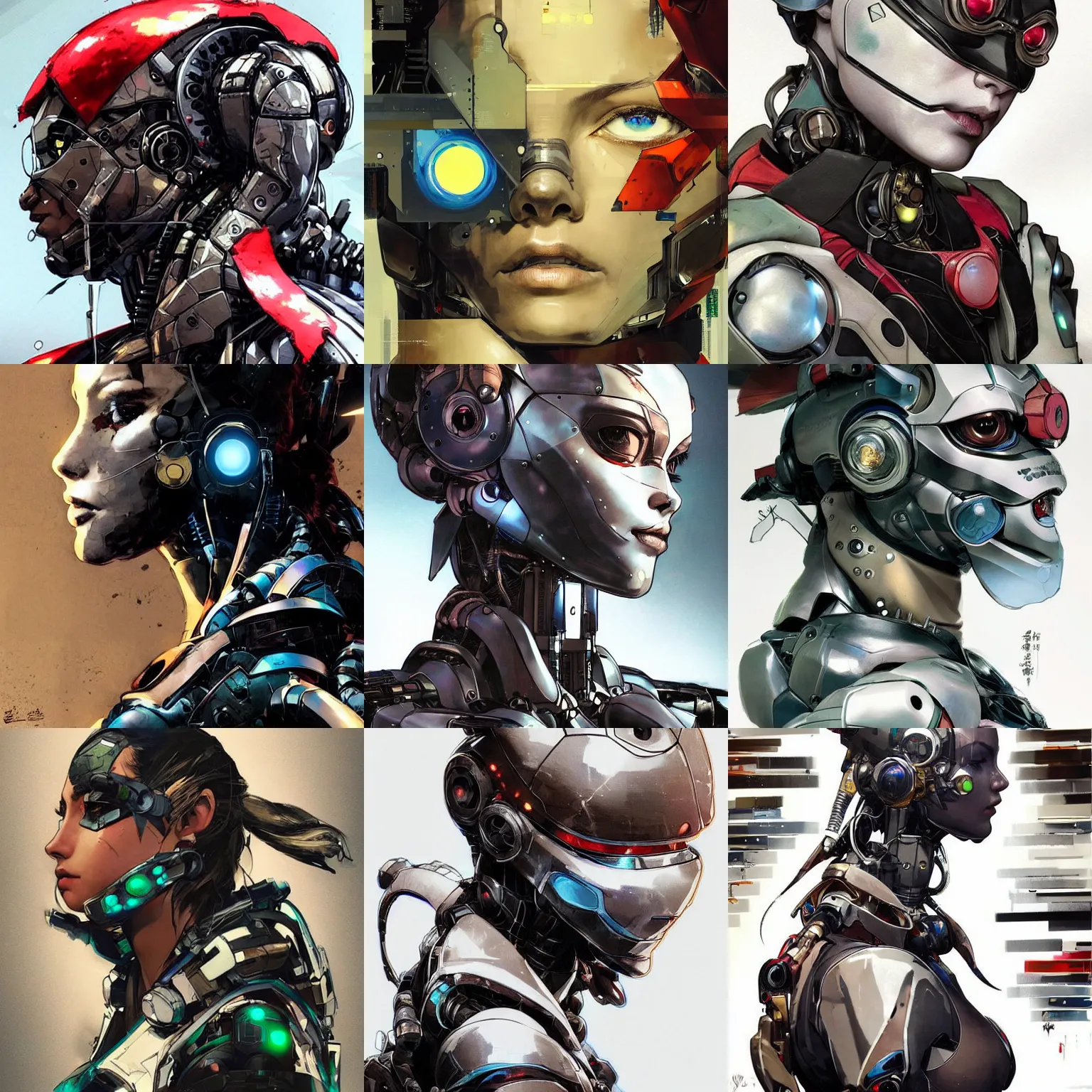 Prompt: a beautiful side portrait of a robotic turtle cyborg. art by yoji shinkawa and sandra chevrier, trending on artstation, award - winning, perfect composition.