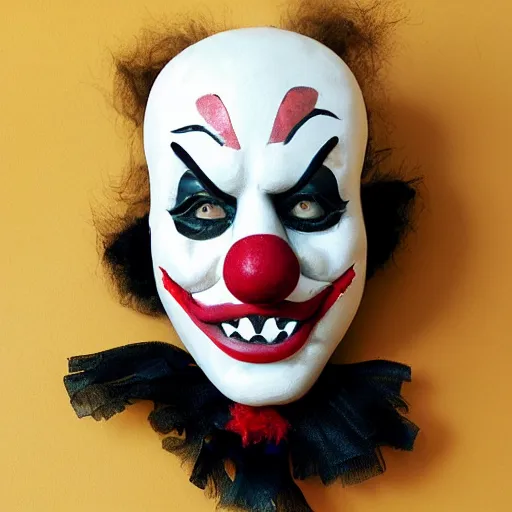 Image similar to clown mask with fangs