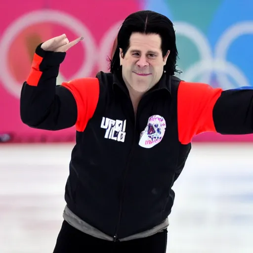 Image similar to glenn danzig ice skating at the olympics