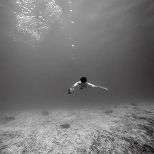 Image similar to Underwater photo of a football player by Trent Parke, clean, detailed, Magnum photos