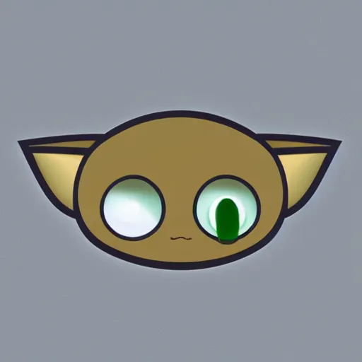 Prompt: kawaii yoda icon, trending on deviantart, minimalistic illustration