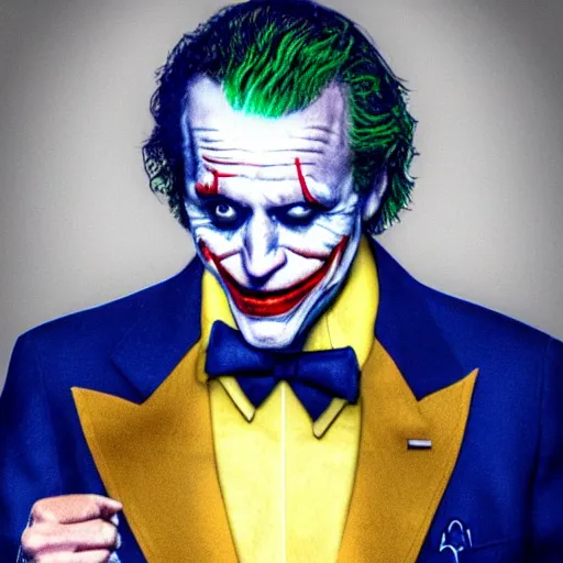 Prompt: Joe Biden as the joker hyper realistic 4k with blurred background