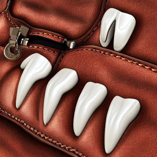 Prompt: human teeth purse, hyperealistic, 4k,photograph
