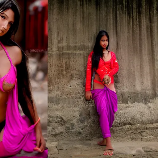 Prompt: girl from kathmandu, nepal posing for playboy photoshoot