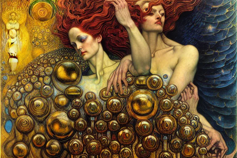 Image similar to Divine Chaos Engine by Karol Bak, Jean Delville, William Blake, Gustav Klimt, and Vincent Van Gogh, symbolist, visionary