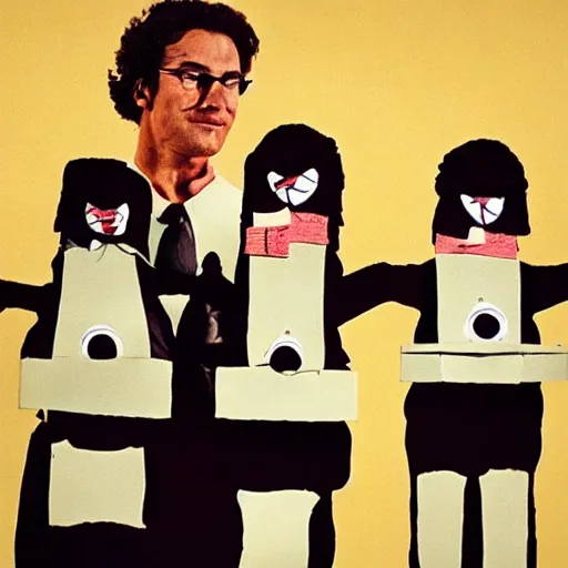 Image similar to I am sure these puppets are very smart and have a very clear understanding of the principles of film.