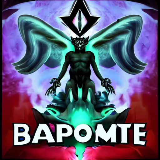 Image similar to Baphomet, streaming on Twitch, goatman streamer, e-boy Baphomet, live chat