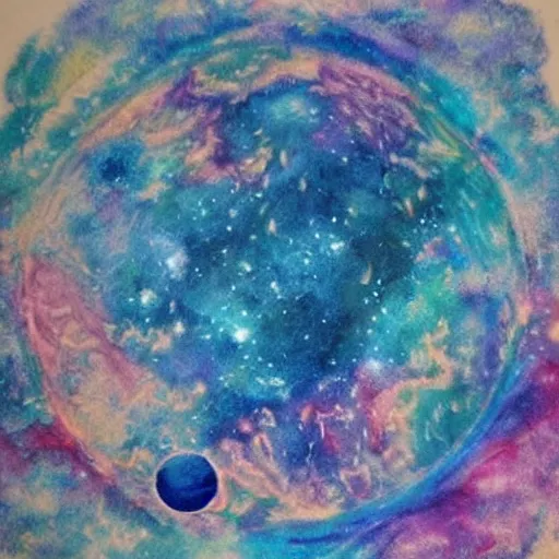 Image similar to frosted astral glacial scarves watercolor artwork confirmed orb