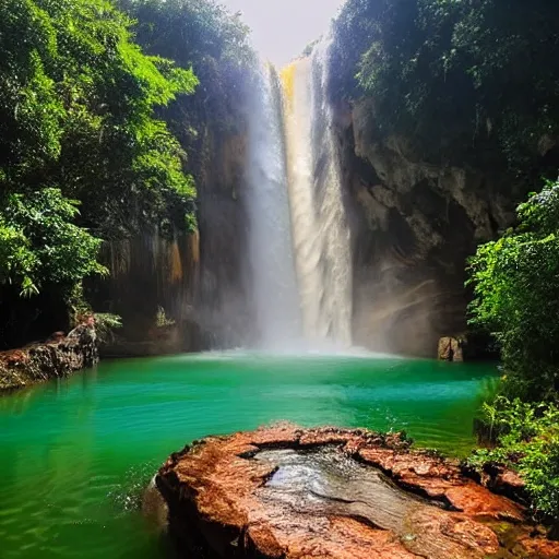 Image similar to beautiful photo of kuang si falls