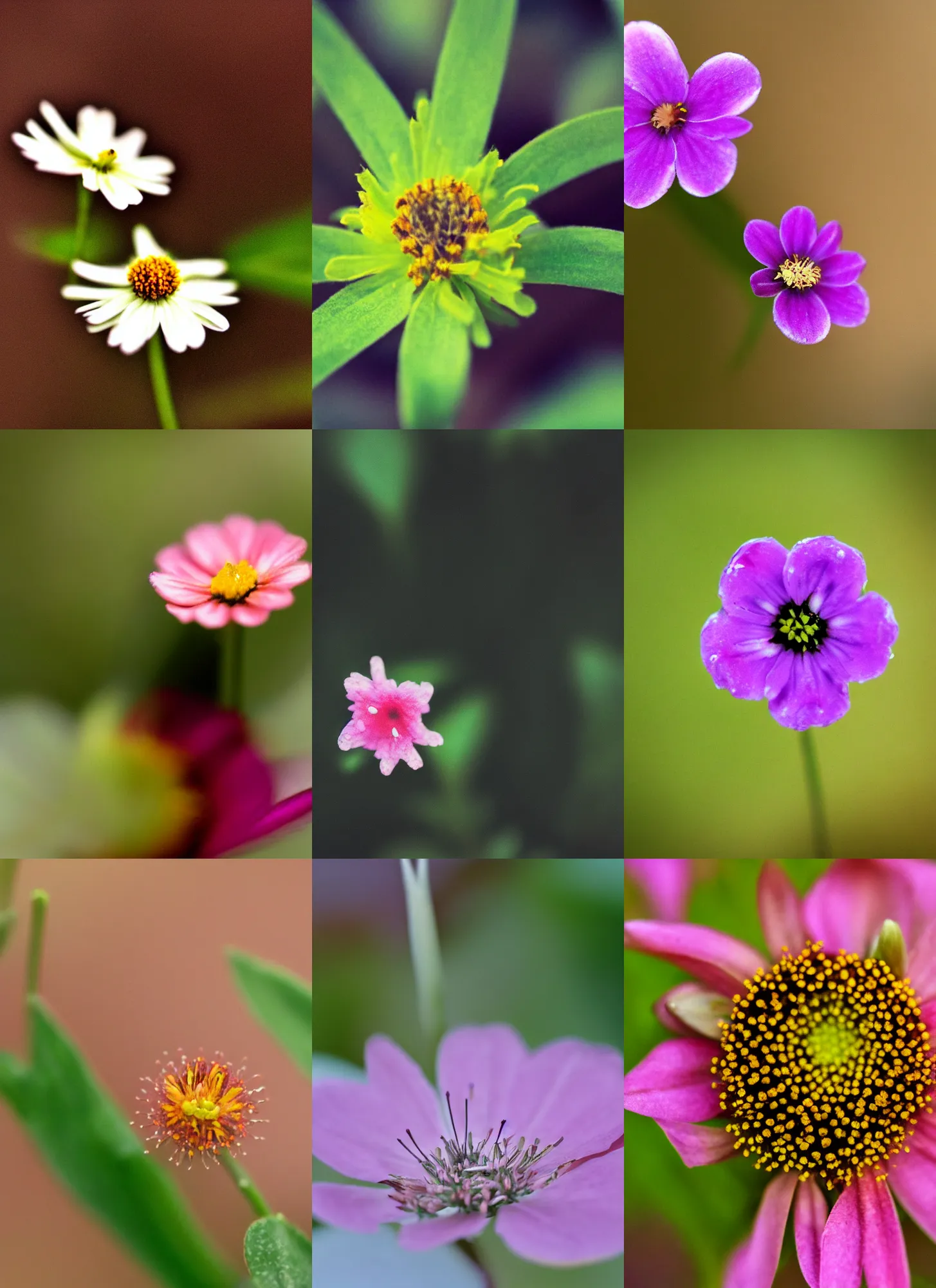 Prompt: macroshot of a tiny little flower