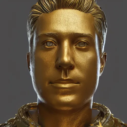 Prompt: portrait of usa gold statue, 8 k uhd, unreal engine, octane render in the artstyle of finnian macmanus, john park and greg rutkowski