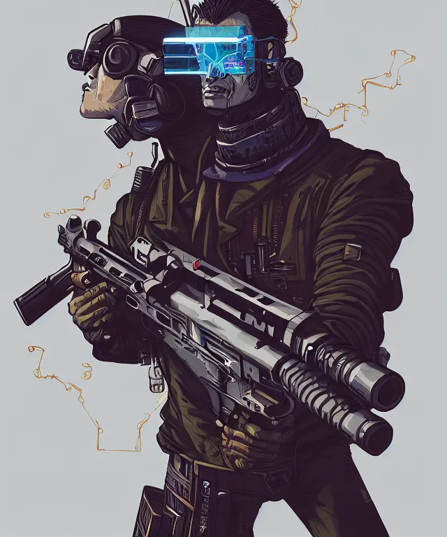 Image similar to a portrait of an anthropomorphic cyberpunk eagle holding an ar 1 5, fantasy, elegant, digital painting, artstation, concept art, matte, sharp focus, illustration, art by josan gonzalez