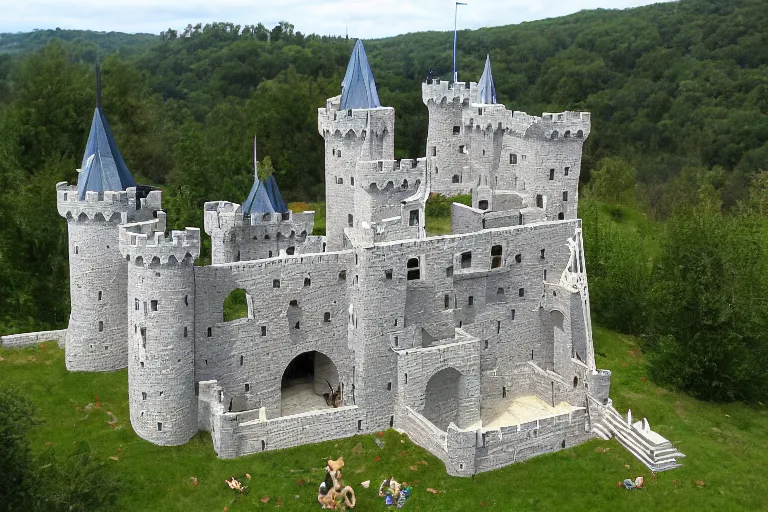 Image similar to a completed castle