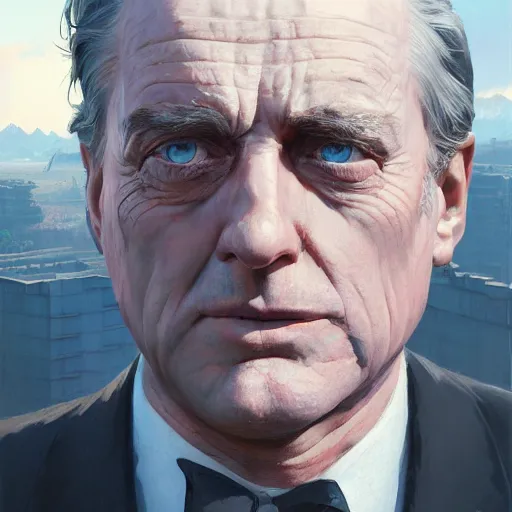 Image similar to highly detailed portrait, fdr, in gta v, stephen bliss, unreal engine, fantasy art by greg rutkowski, loish, rhads, ferdinand knab, makoto shinkai and lois van baarle, ilya kuvshinov, rossdraws, tom bagshaw, global illumination, radiant light, detailed and intricate environment