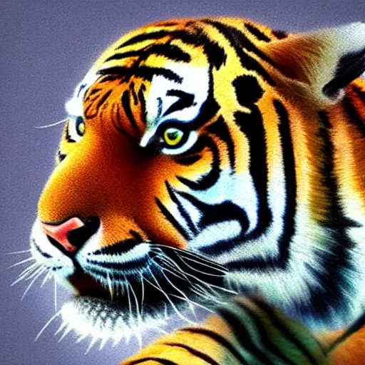 Image similar to “tiger running rewards the camera, photo realism, trending on artstation”