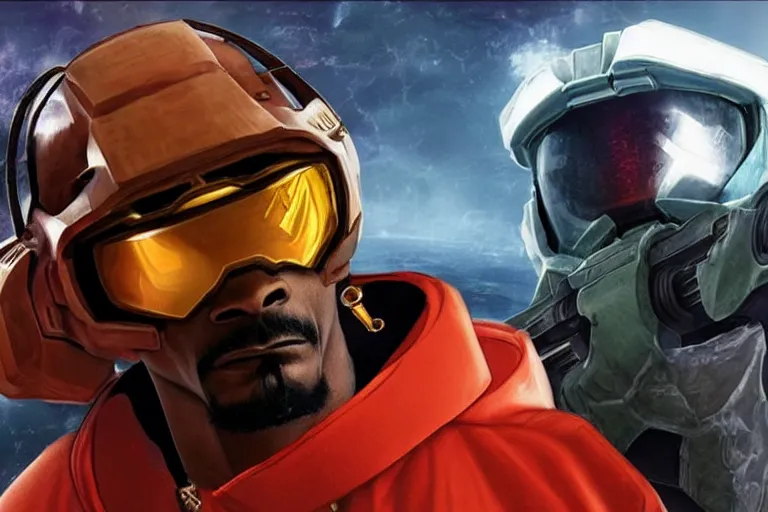 Image similar to snoop dogg in halo