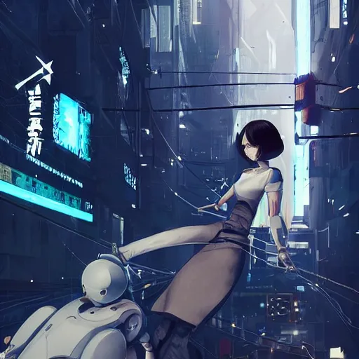 Image similar to luxury advertisement, white and khaki colors. highly detailed post-cyberpunk sci-fi close-up schoolirl in asian city in style of cytus and deemo, mysterious vibes, by Ilya Kuvshinov, by Greg Tocchini, nier:automata, set in half-life 2, beautiful with eerie vibes, very inspirational, very stylish, surrealistic, perfect digital art, mystical journey in strange world, bastion game