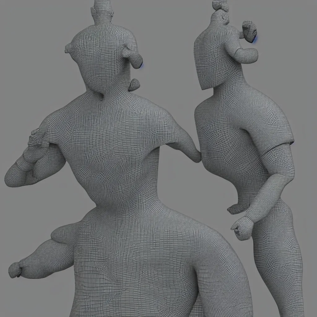 Image similar to 3 d model of a beautiful meditating samurai, comic art