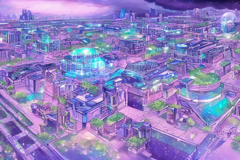 Prompt: a beautiful drawing of a future funk space city, highly realistic, unreal engine, detailed city