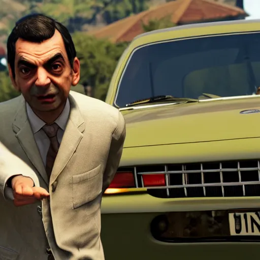 Prompt: Mr Bean in GTA 5 full Hd octane render 8k