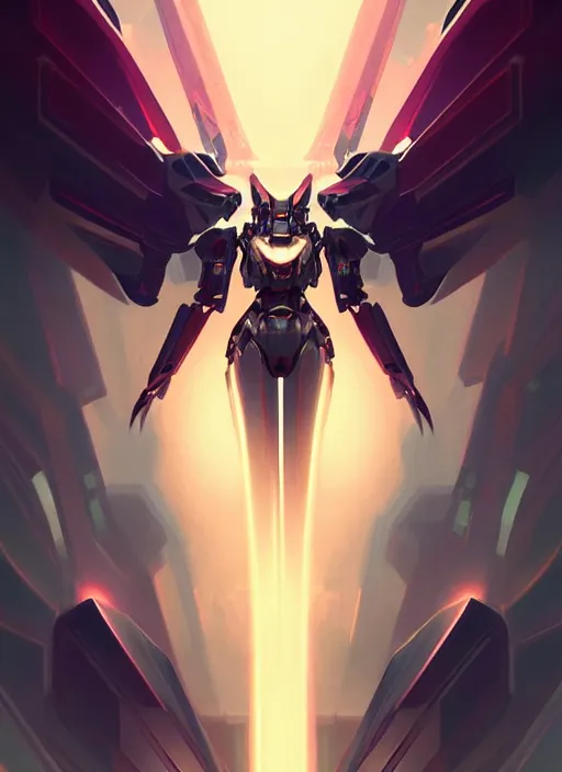 Image similar to symmetry!! full shot!!, full body!!, portrait of mecha angel, league of legends art, dark atmosphere, glowing lights!! intricate, elegant, highly detailed, digital painting, artstation, concept art, smooth, sharp focus, illustration, art by julian del rey and greg rutkowski