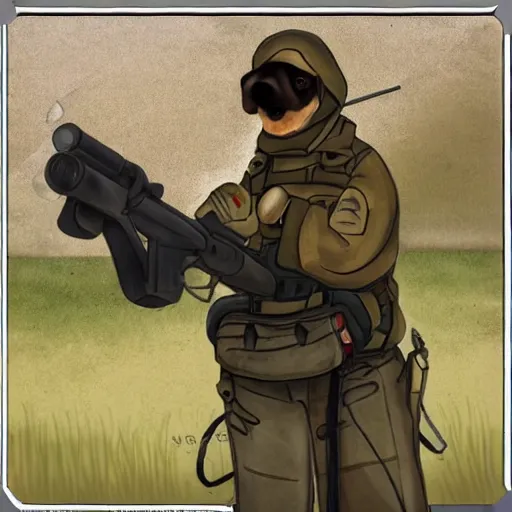 Prompt: sniper dog