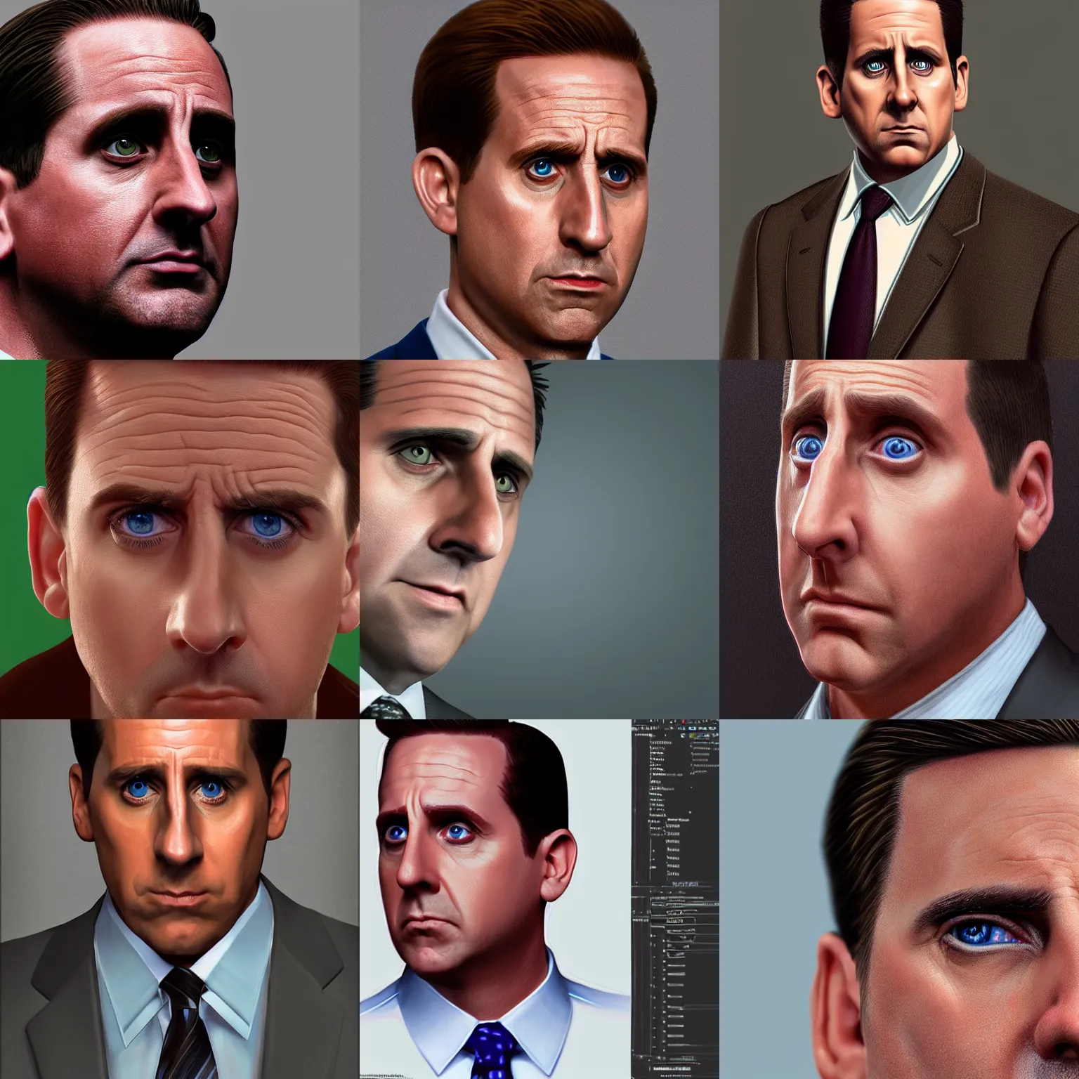 Prompt: hyperrealistic digital art of a michael scott, highly detailed, masterpiece, award - winning, sharp focus, realistic lighting, 8 k, artstation