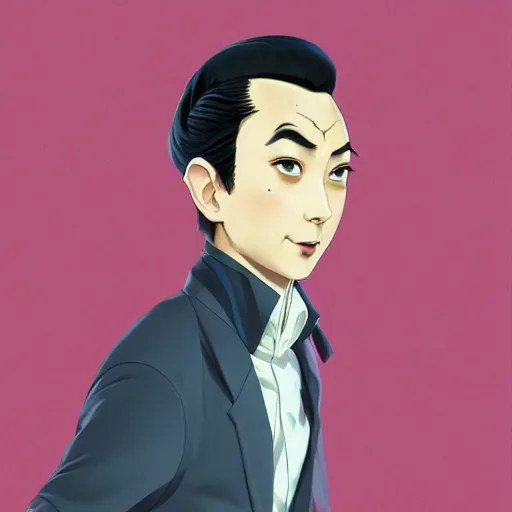 Image similar to samurai peewee herman portrait shinkai makoto studio ghibli studio key hideaki anno sakimichan stanley artgerm lau rossdraws james jean marc simonetti elegant highly detailed digital painting artstation