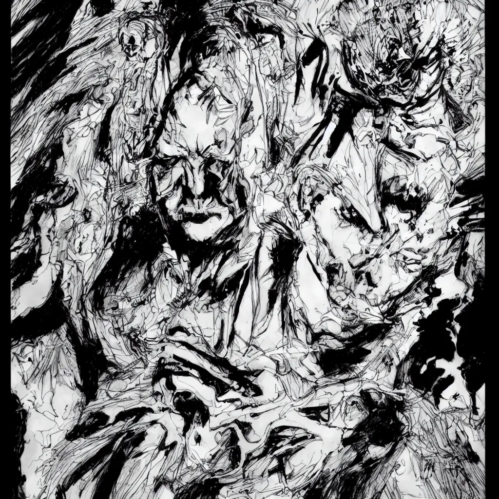 Image similar to The sandman drawing by Kim Jung gi and Karl Kopinski