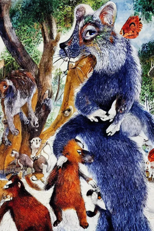 Image similar to animals in the playground by jerry pinkney