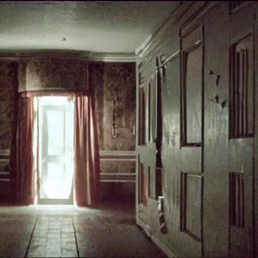 Image similar to film footage of a interior of insidious, the conjuring, paranormal activity, blair witch