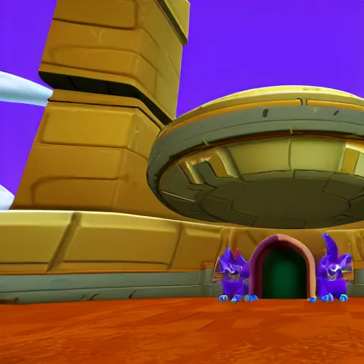 Prompt: ( ( ( ( ( ( ( ( spyro ) ) ) ) ) ) ) ) spacestation spaceship skybox texture out of bounds