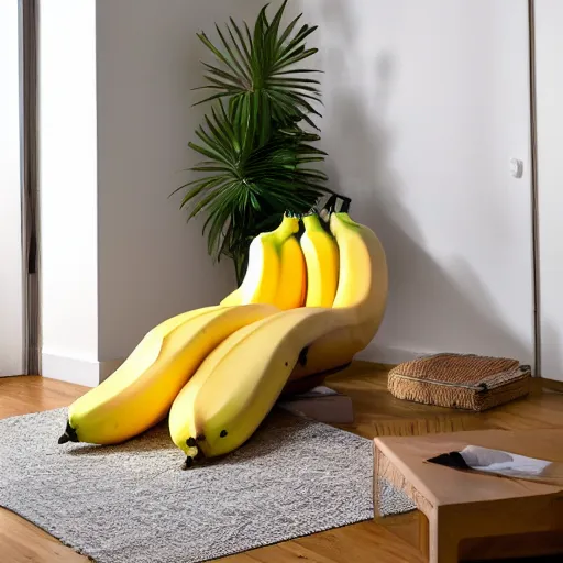 Image similar to a very comfy banana chair