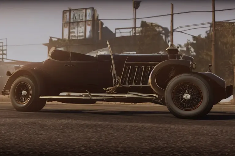 Prompt: photograph of a 1 9 2 2 pontiac firebird trans am, by red dead redemption 2, by grand theft auto v