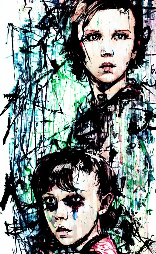 Image similar to Millie Bobby Brown by Yoji Shinkawa