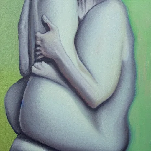 Image similar to loneliness, oil on canvas