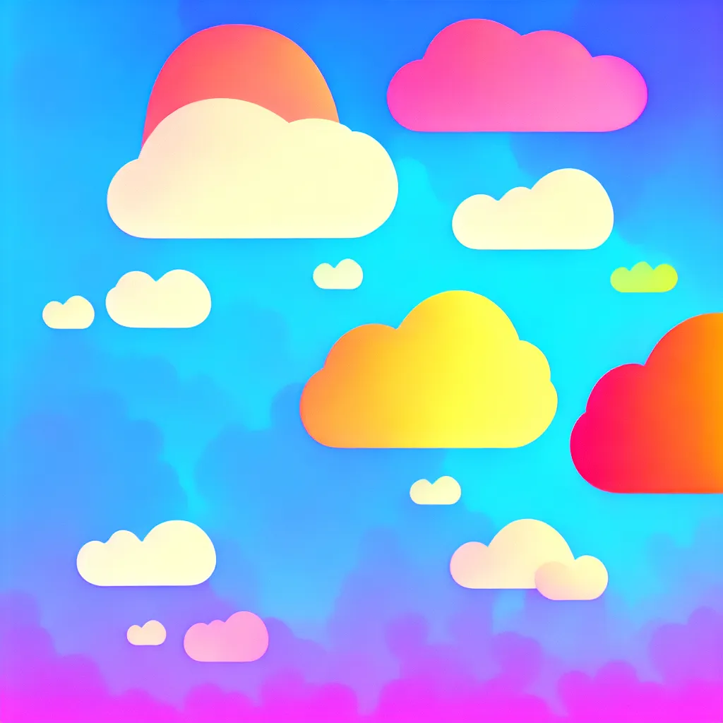 Image similar to a simple micro-service deployed to a public cloud , presented at keynote by CEO, trending on Artstation, painting by Jules Julien, Leslie David and Lisa Frank, muted colors with minimalism