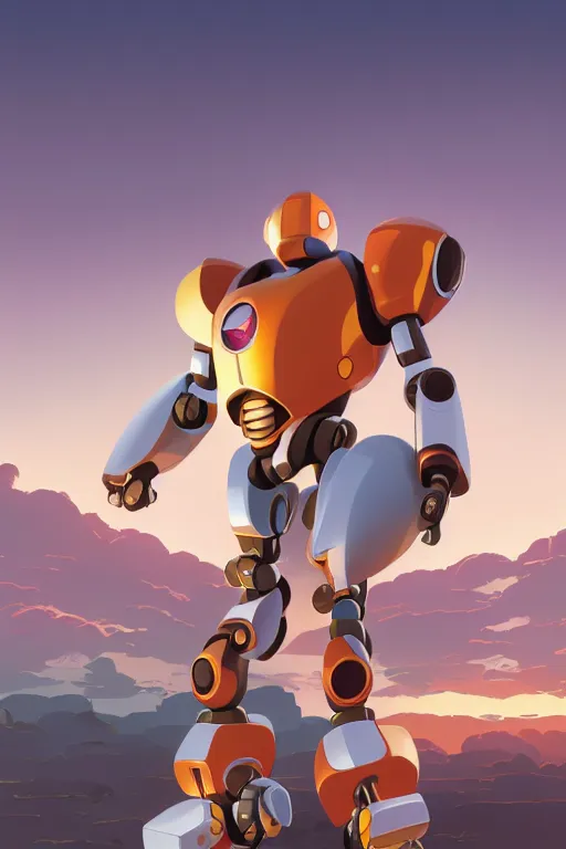 Image similar to metabots medabots medarotto medarot robot minimalist comics, behance hd by jesper ejsing, by rhads, makoto shinkai and lois van baarle, ilya kuvshinov, rossdraws global illumination ray tracing hdr radiating a glowing aura