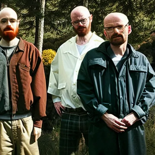 Prompt: Jesse Pinkman and Walter White join a cult together