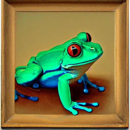 Prompt: jean - frog grenouille, an autoportrait