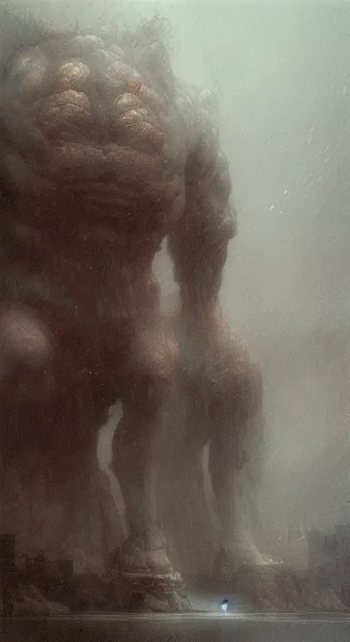 Image similar to hercules concept, beksinski, ruan jia